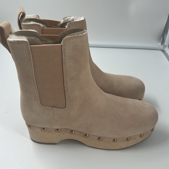 J.Crew pale pink suede clog ankle boots - Picture 2 of 5